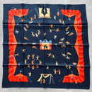 Bvlgari Bandanas Thin Scarves Girotondo Di Marionette Blue