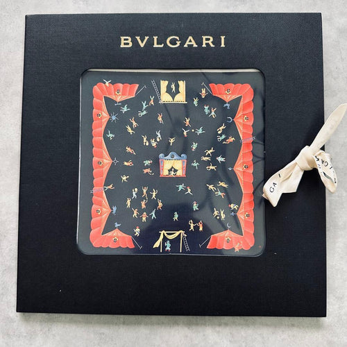 Bvlgari Bandanas Thin Scarves Girotondo Di Marionette Blue