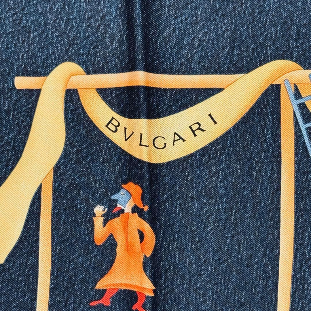 Bvlgari Bandanas Thin Scarves Girotondo Di Marionette Blue