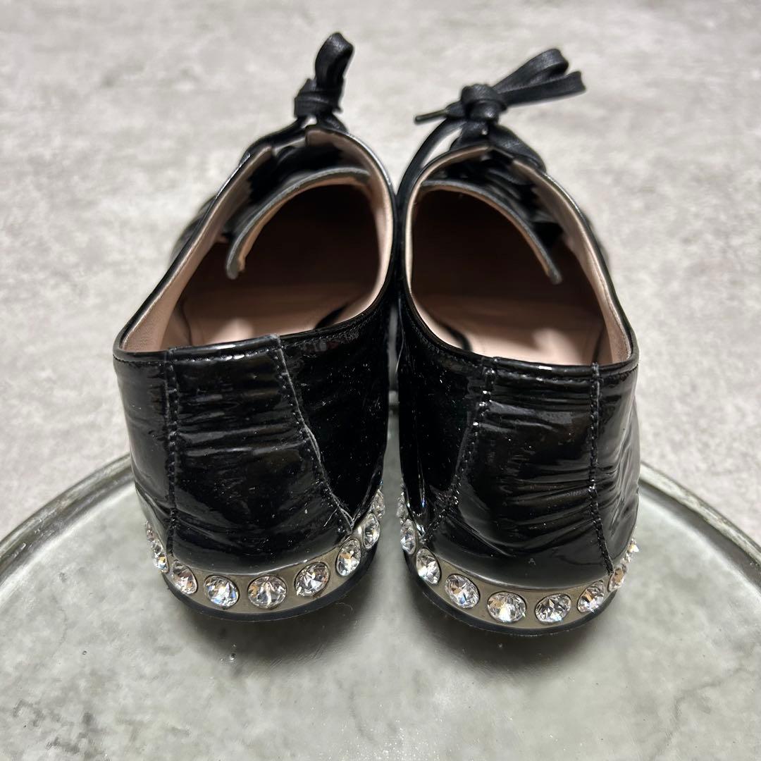 Miu Loafers Dress Shoes Miumiu 37 Blk
