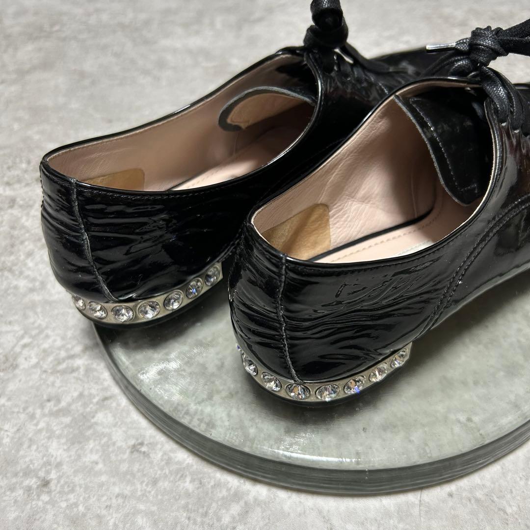 Miu Loafers Dress Shoes Miumiu 37 Blk