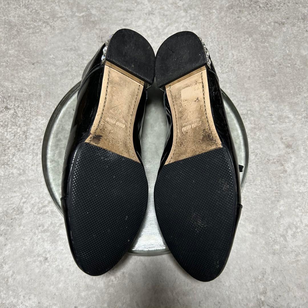 Miu Loafers Dress Shoes Miumiu 37 Blk
