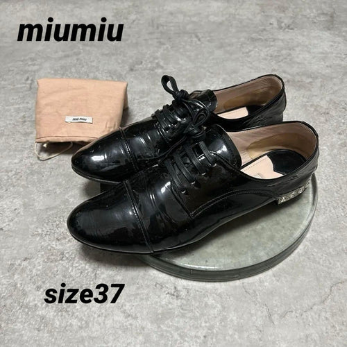 Miu Loafers Dress Shoes Miumiu 37 Blk