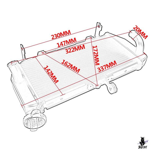 Engine Cooling Device Yamaha Yzf R3 R25 2015-2025