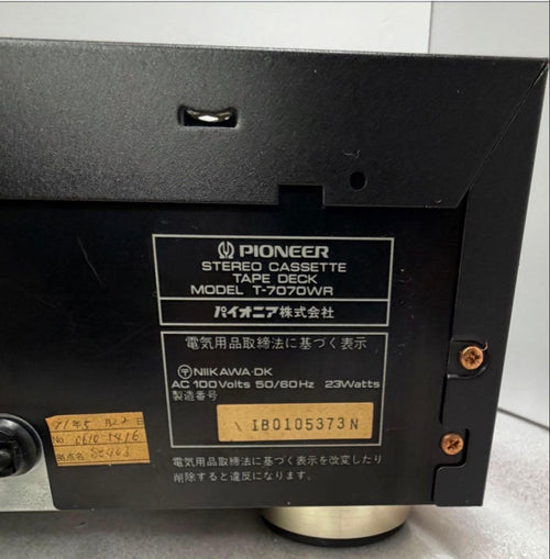 Pioneer Cd, Md Cassette Decks T-7070Wr 1 2 Ok