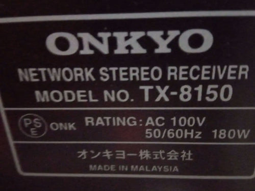 Onkyo Av Amplifier Tx-8150