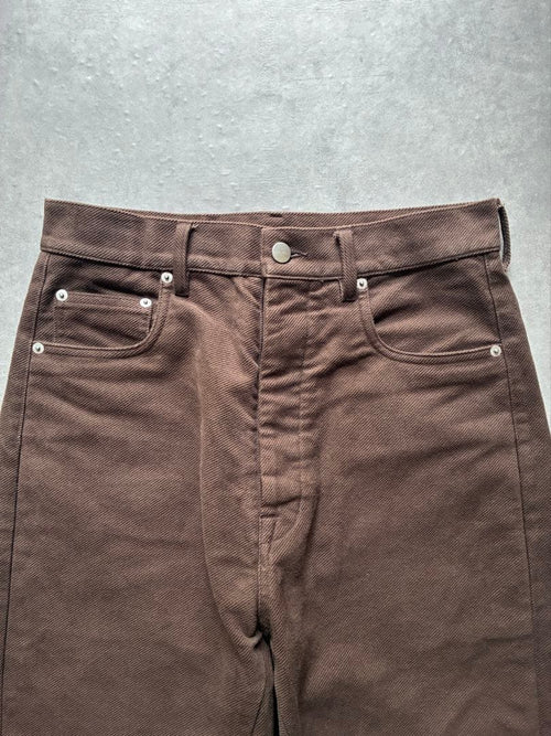 Rick Owens Straight Jeans Geth Brown