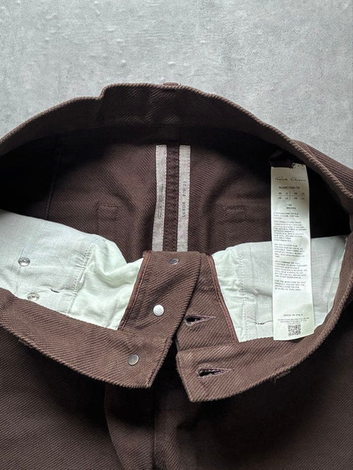 Rick Owens Straight Jeans Geth Brown