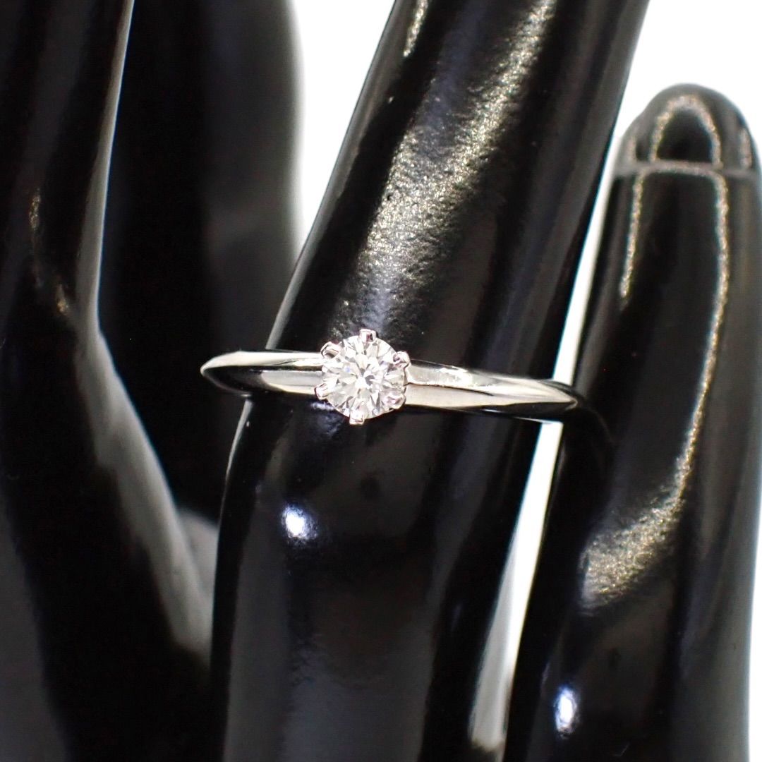 Tiffany Ring Co. 0.20Ct G Vs1 None 8 Pt950 5055