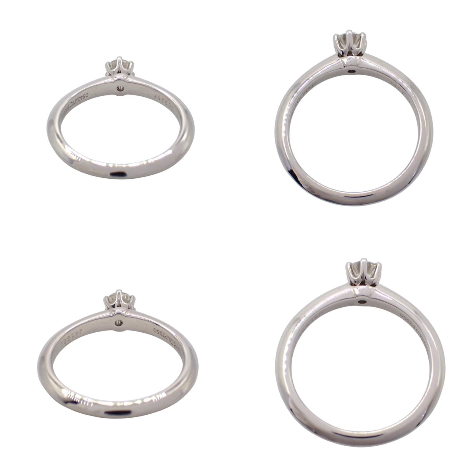 Tiffany Ring Co. 0.20Ct G Vs1 None 8 Pt950 5055