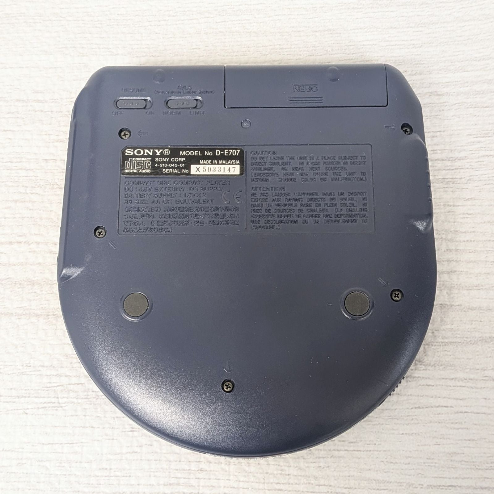 Sony Portable Cd Player D-E707