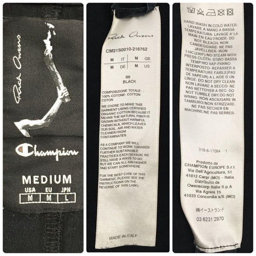 Rick Owens T-Shirts Champion T L
