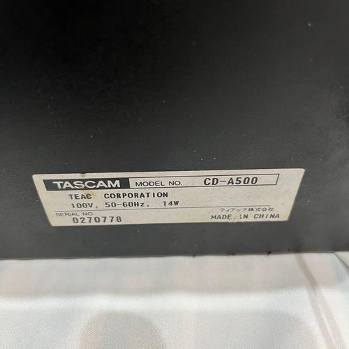 Tascam Cd Md Cassette Deck Cd-A500