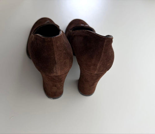 Miu High Heels Pumps Suede Leather 37 1/2