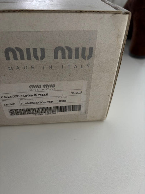 Miu High Heels Pumps Suede Leather 37 1/2