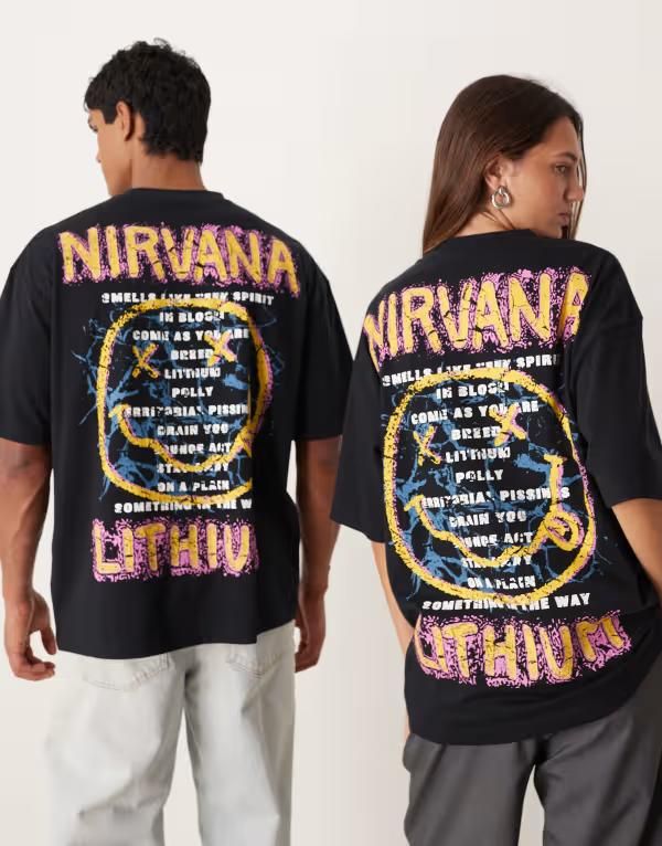 Short Sleeve (T -Shirt) Asos Designirvana Unisex Boxy Oversized Tshirt With