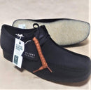 Clarks Originals Loafers Leather Shoes Wallabee Black Suede