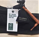 Clarks Originals Loafers Leather Shoes Wallabee Black Suede