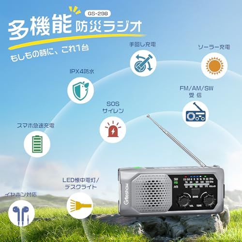 Others 2025 Greeshow Fm/Am/Sw /Usb Ipx4 Sos 4Ec01B1D