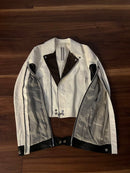 Rick Owens Double Biker Jackets Ss20 Dracubiker Jacket Chalk White Black