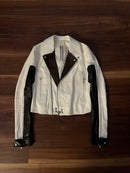 Rick Owens Double Biker Jackets Ss20 Dracubiker Jacket Chalk White Black