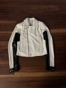 Rick Owens Double Biker Jackets Ss20 Dracubiker Jacket Chalk White Black