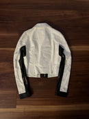 Rick Owens Double Biker Jackets Ss20 Dracubiker Jacket Chalk White Black