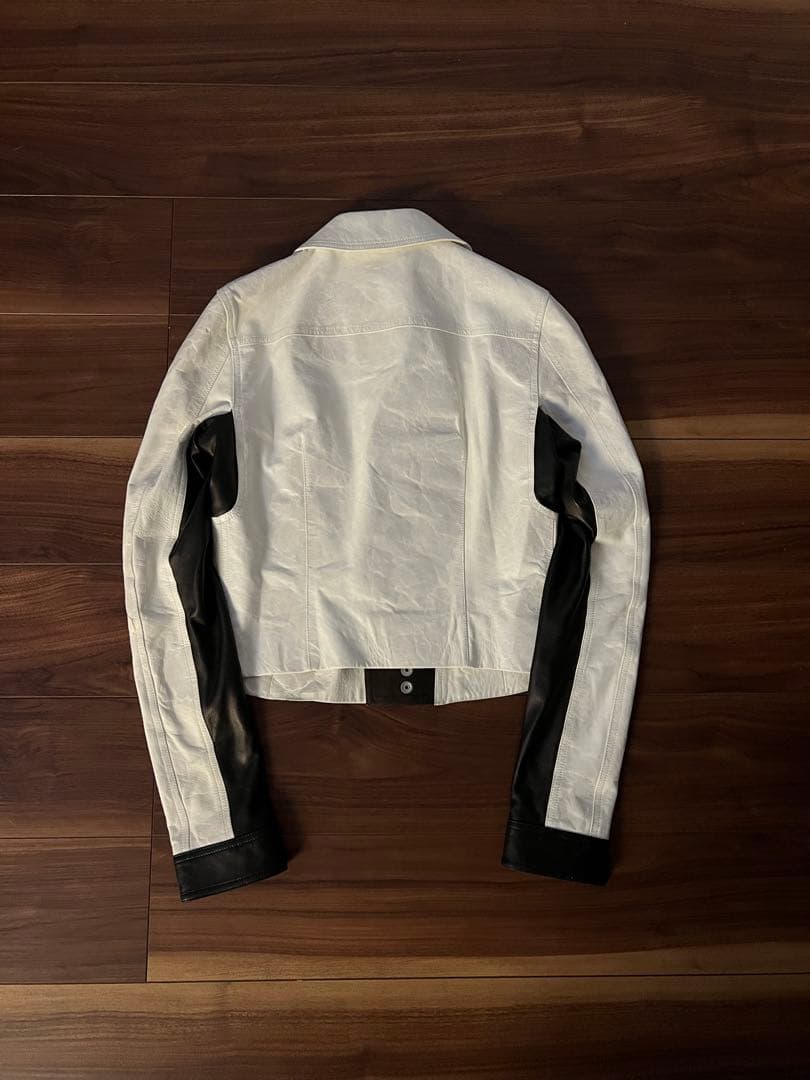 Rick Owens Double Biker Jackets Ss20 Dracubiker Jacket Chalk White Black