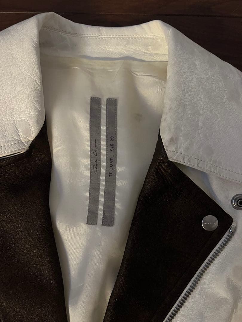Rick Owens Double Biker Jackets Ss20 Dracubiker Jacket Chalk White Black