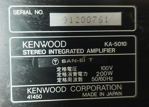 Kenwood Av Amplifier Ka-5010