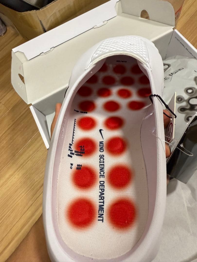 Nike Sandalen Mind 001 Muiltjes Wit Snelheid Rood
