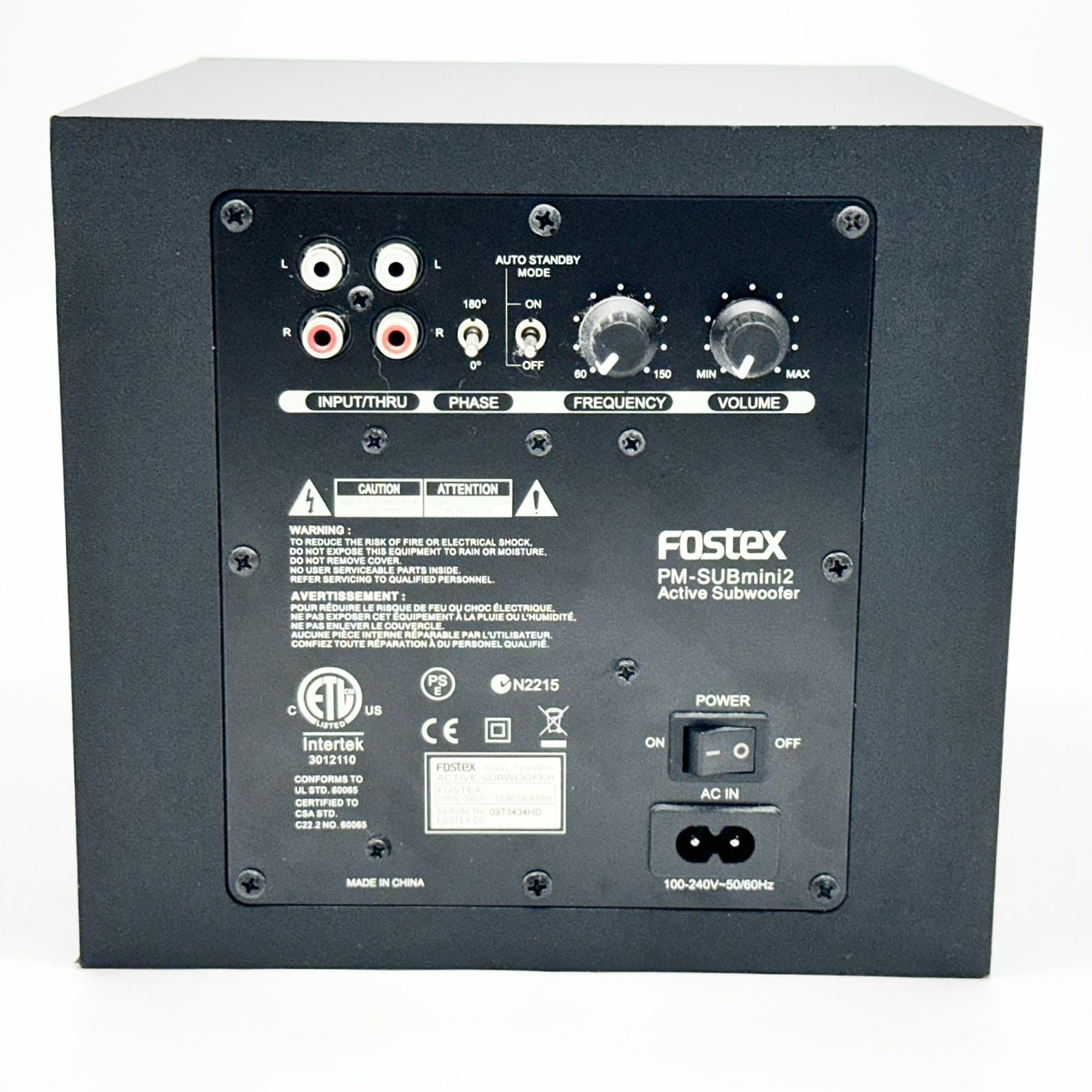 Fostex Subwoofer Pm-Submini2 1628