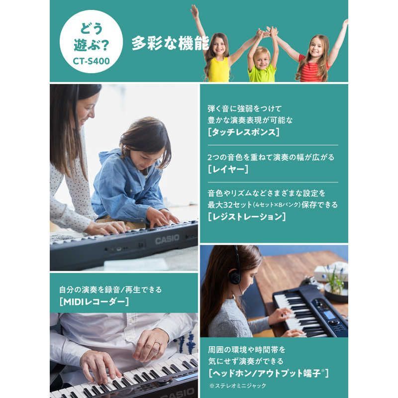 Casio Keyboard Electronic Piano Casiotone [61 Ct-S400