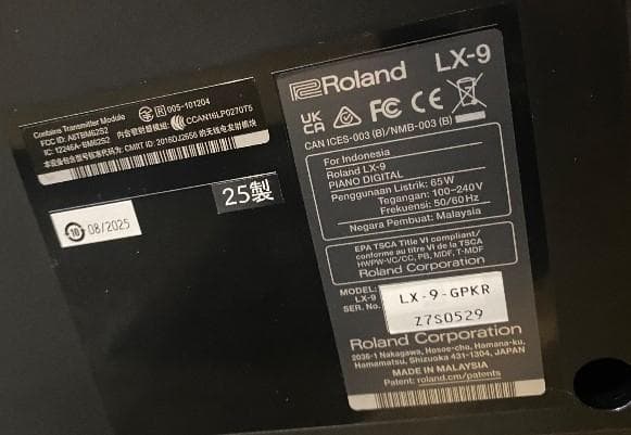Roland Keyboards Digital Pianos 89174 Lx9Gpkr 25