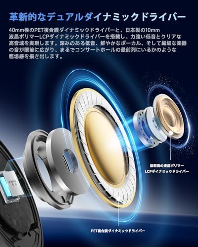 Wireless Headphones Vgp 2025 Earfun Tune Pro Bluetooth 5.4/ +10Mm Usb-C Aux