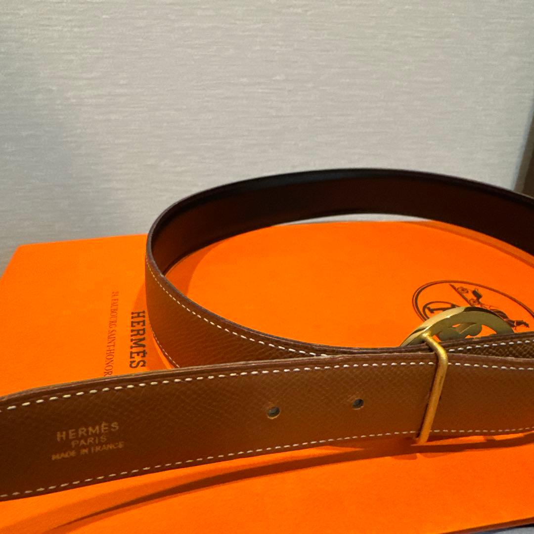 Hermes Belts H Brown Black 70