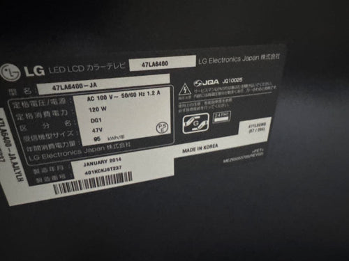 Liquid Crystal Television Lg 47 47La6400 2014 Onkyo