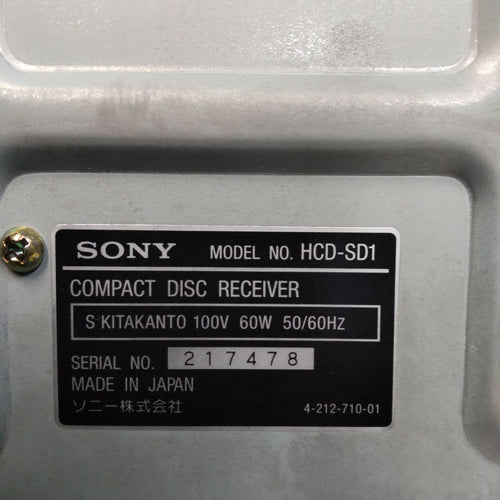 Sony Mini -Component Hcd-Sd1 Cd/Widefm/Am/Aux