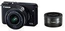Digital Slr Canon Eos M10 Ef-M15-45Mm F3.5-6.3 Is Stm Ef-M22Mm F2 Eosm10Bk-Wlk