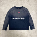 Needles Sweatshirts Deconstructed Sweat Shirt Navy M