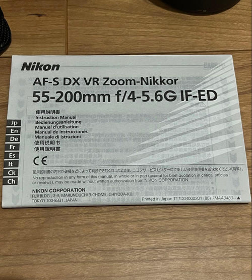 Nikon Lens (Zoom) Nikkor55-200Mm F/4-5.6G