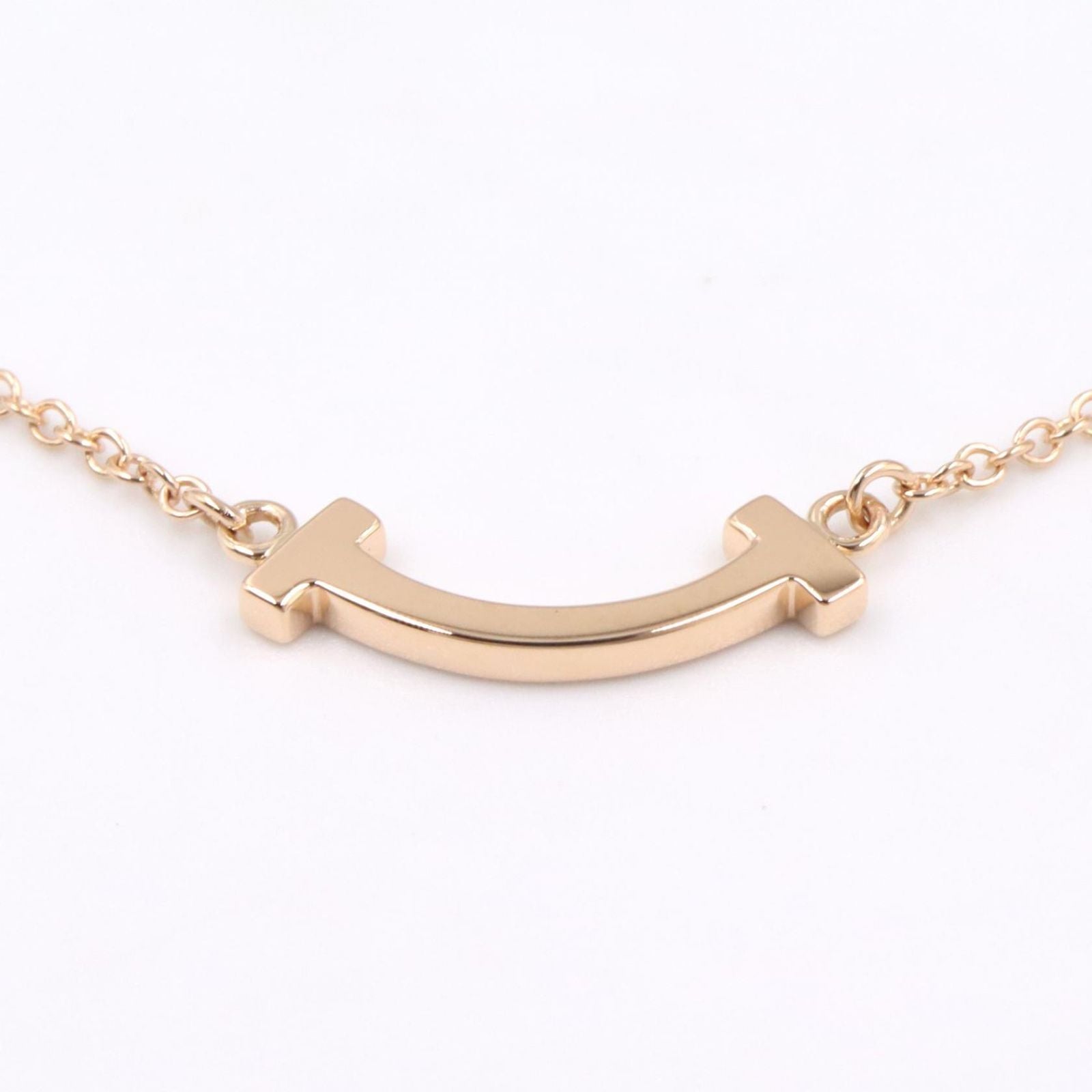 Tiffany Necklace Co T 40.5/45.5 K18Pg Used A