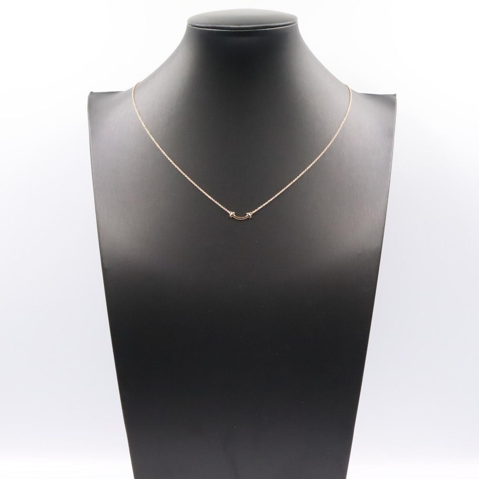 Tiffany Necklace Co T 40.5/45.5 K18Pg Used A