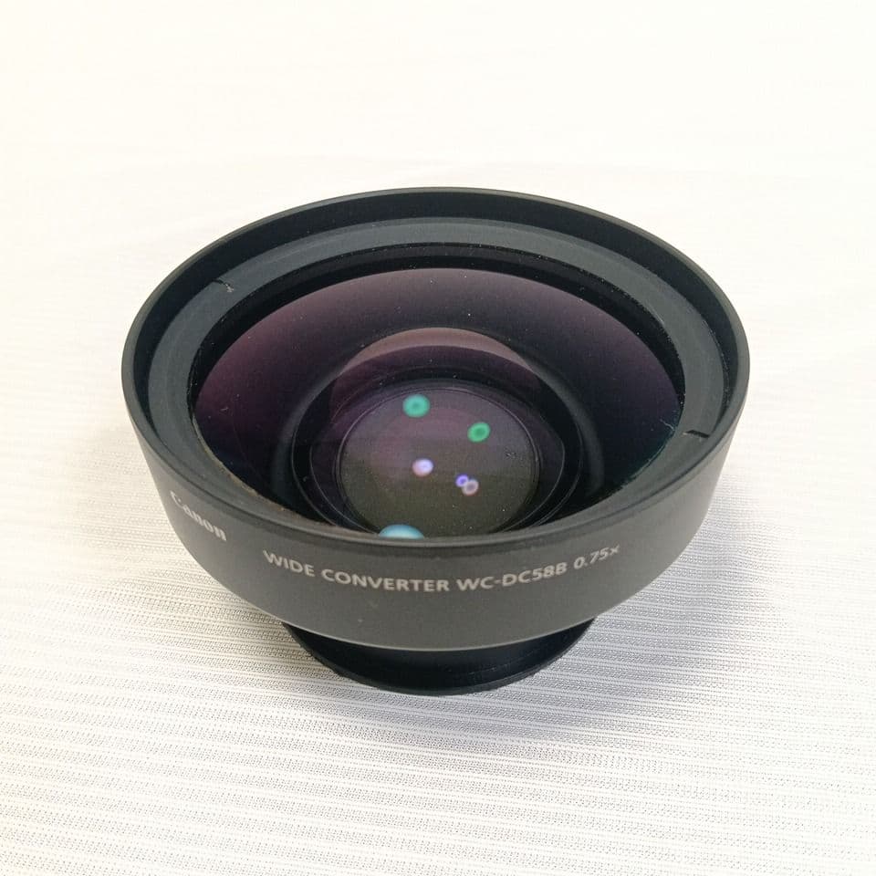 Canon Conversion Converter Lenses Tc-Dc58C 2X Wc-Dc58B 0.75X