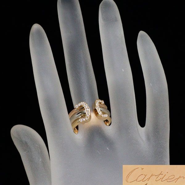 Cartier Ring K18Yg/Wg/Pg 2C Lm 50