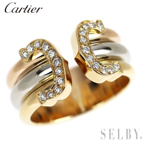 Cartier Ring K18Yg/Wg/Pg 2C Lm 50