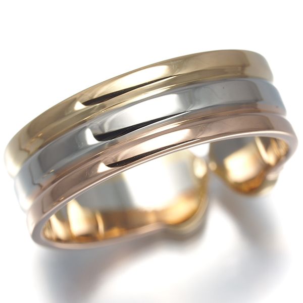 Cartier Ring 2C C C2 Sm 51 K18Yg/Wg/Pg #194928