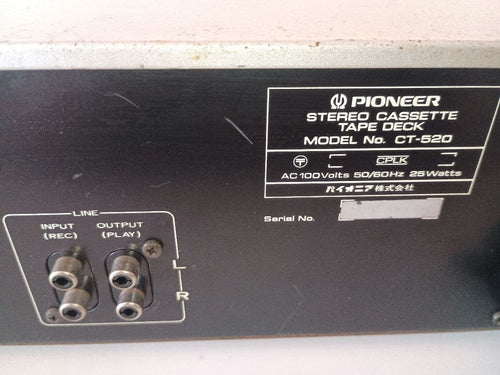 Pioneer Cd Md Cassette Deck Ct-520