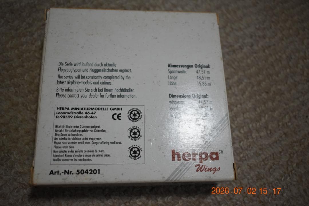 Herpa Wings Aircraft Helicopters 1/500 B767-200