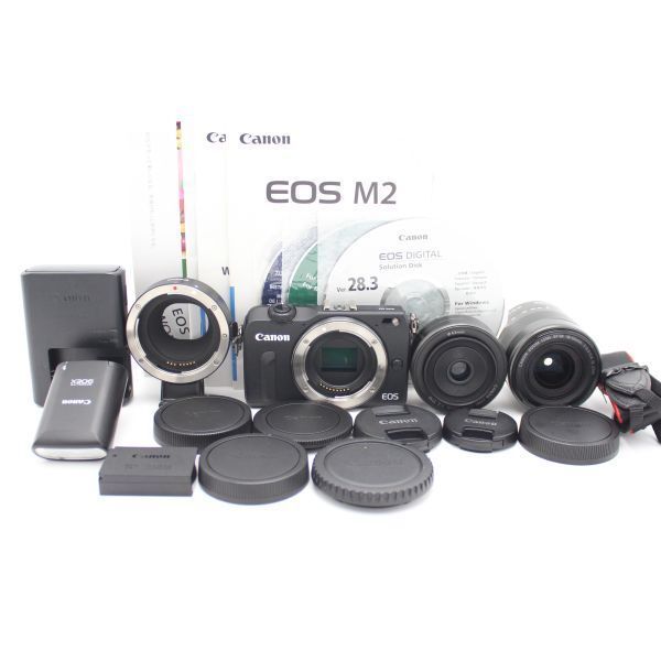Canon Mirrorless Interchangeable Lips Eos M2 Eosm2Bk-Wlk 10702
